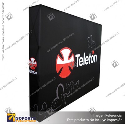 PANEL ARAÑA TEXTIL RECTO DOBLE GRAFICA 4 CUERPOS (300*230 CMS)