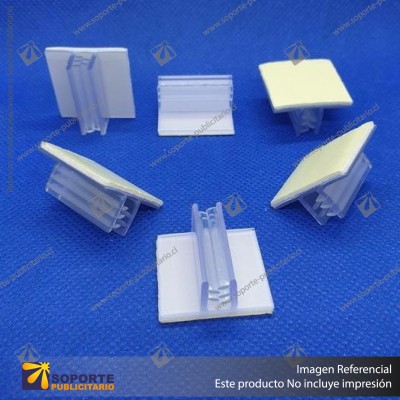 PORTA STOPPER CON ADHESIVO 25*10*25 MM ESPESOR GRAFICA 1-2 MM